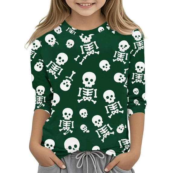 Cowsor Cute Funny Halloween Shirts for Women Plus Size Length Long Sleeve Womens Tops Witch Gothic Renaissance Shirt