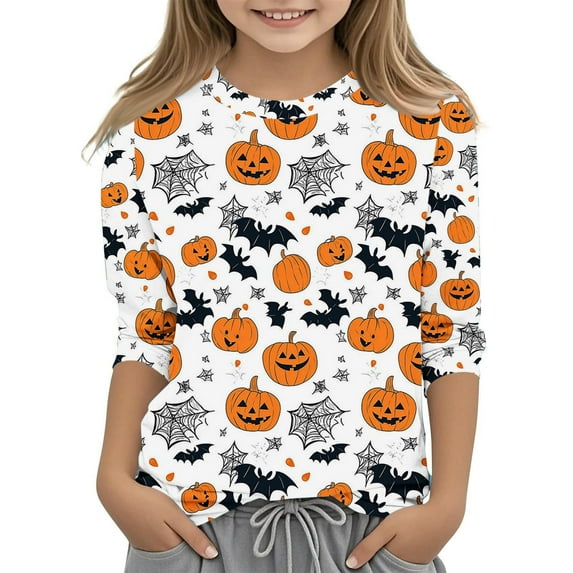 Cowsor Cute Funny Halloween Shirts for Women Plus Size Length Long Sleeve Womens Tops Witch Gothic Renaissance Shirt