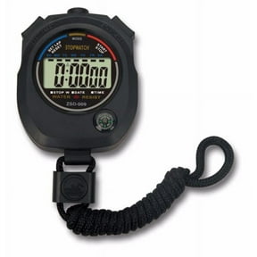 Cowsor Digital LCD Stopwatch Chronograph with Built-In Compass Water Resistant Sports Timer Counter Alarm Clock with Lanyard for Athletic Training Fitness Workout Racing Competition Time Tracking
