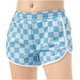 thumbnail image 1 of Cowsor Girl Checkerboard Plaid Shorts Elastic Waist Casual Trousers Spring Summer Shorts, 1 of 7
