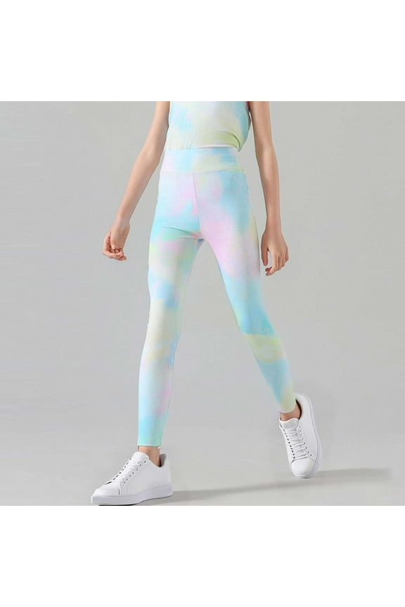 Girls' Athletic Leggings Kids Dance Running Yoga Pants Workout Active Dance Tights with Pockets