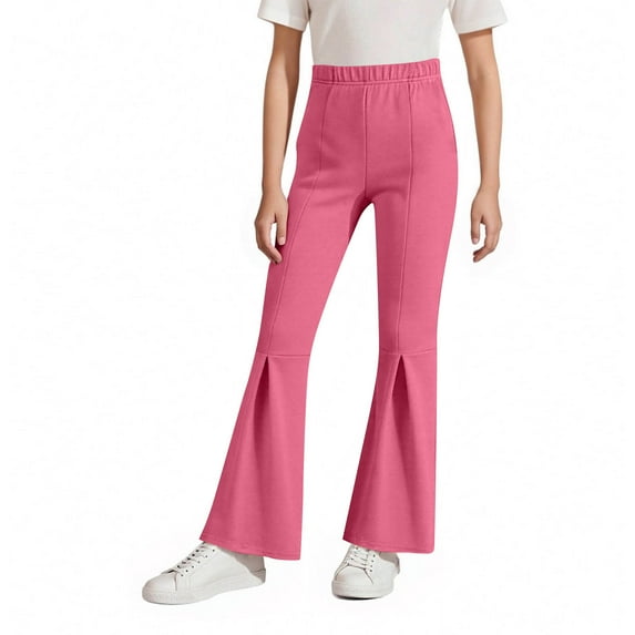Cowsor Girls Bell Bottoms Pants School Uniform Stretchy Leggings