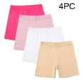 thumbnail image 1 of Cowsor Girls Biker Shorts Under Dress Safety Dance Cartwheel Shorts for Kids 4 Pack, 1 of 7