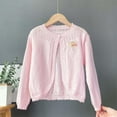 thumbnail image 1 of Cowsor Girls Cardigan Cotton Kids Heart Cardigan Sweater Valentines Long Sleeve Toddler Girl Soft Knit Cardigan, 1 of 3