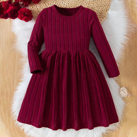 Cowsor Girls' Casual Dress – Perfect for Parties (Sizes 100-140)