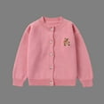 thumbnail image 1 of Cowsor Girls' Crewneck Cardigans Sweater Cotton Long Sleeve Button Knit Top, 1 of 3