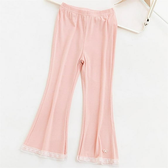 Cowsor Girls Flare Pants Kids Bell Bottom High Waisted Dance Yoga Flared Leggings