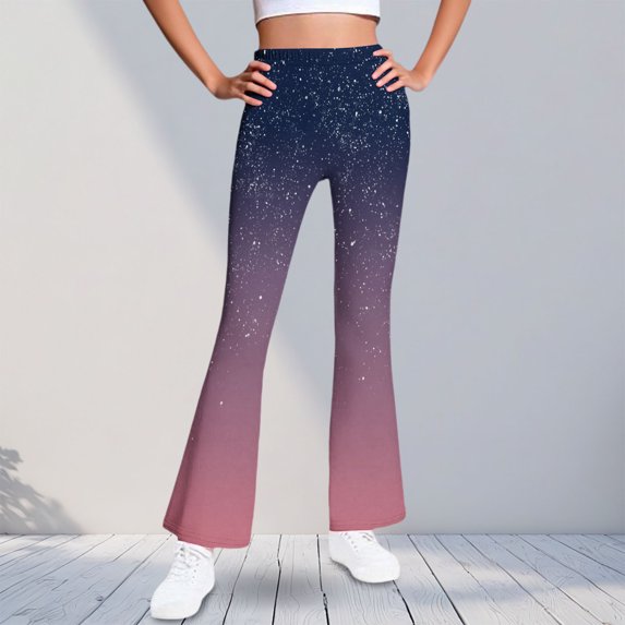 Cowsor Girls Flared Dress Pants – Soft Bell Bottom Uniform Pants for School or Daily Wear