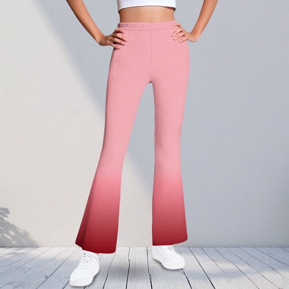 Cowsor Girls Flared Dress Pants – Soft Bell Bottom Uniform Pants for School or Daily Wear