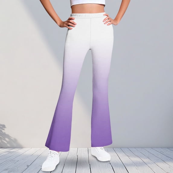 Cowsor Girls Flared Dress Pants – Soft Bell Bottom Uniform Pants for School or Daily Wear