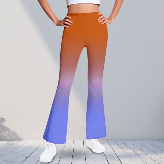 Cowsor Girls Flared Dress Pants – Soft Bell Bottom Uniform Pants for School or Daily Wear