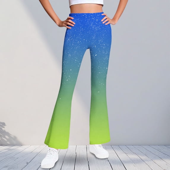 Cowsor Girls Flared Dress Pants – Soft Bell Bottom Uniform Pants for School or Daily Wear
