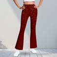 thumbnail image 1 of Cowsor Girls Flared Dress Pants – Soft Bell Bottom Uniform Pants for School or Daily Wear, 1 of 6