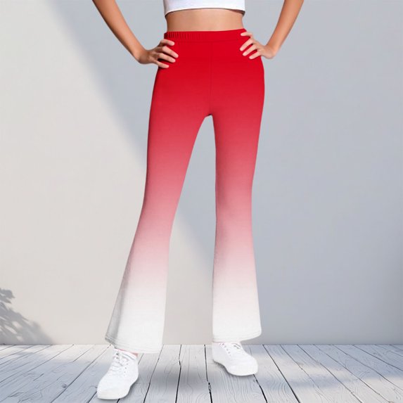 Cowsor Girls Flared Dress Pants – Soft Bell Bottom Uniform Pants for School or Daily Wear