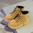 thumbnail image 1 of Cowsor Girls Lace-Up Work Boots, Kids Outdoor Hiking Boots Fashion Urban Style, 1 of 7