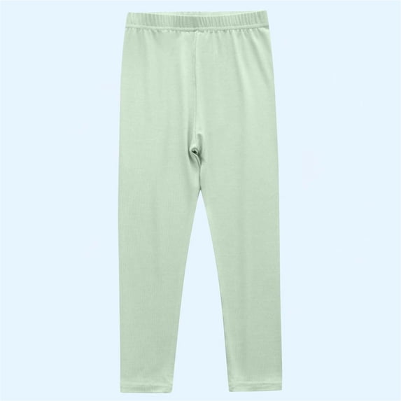 Cowsor Girls Leggings Ankle Length, Comfortable Leggings for Girls. Cotton Footless Tights Softness and Breathability