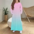 thumbnail image 1 of Cowsor Girls Maxi Dress Long Sleeve Casual Holiday Dress with Pockets, 1 of 6