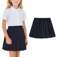 thumbnail image 1 of Cowsor Girls Pleated Skirt Kids Tennis Elastic Waist Uniform Plaid Skirt, 1 of 7