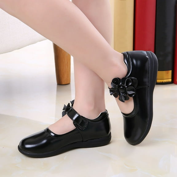 Cowsor Girls School Uniform Shoes Mary Jane School Wedding Party Flat Shoes