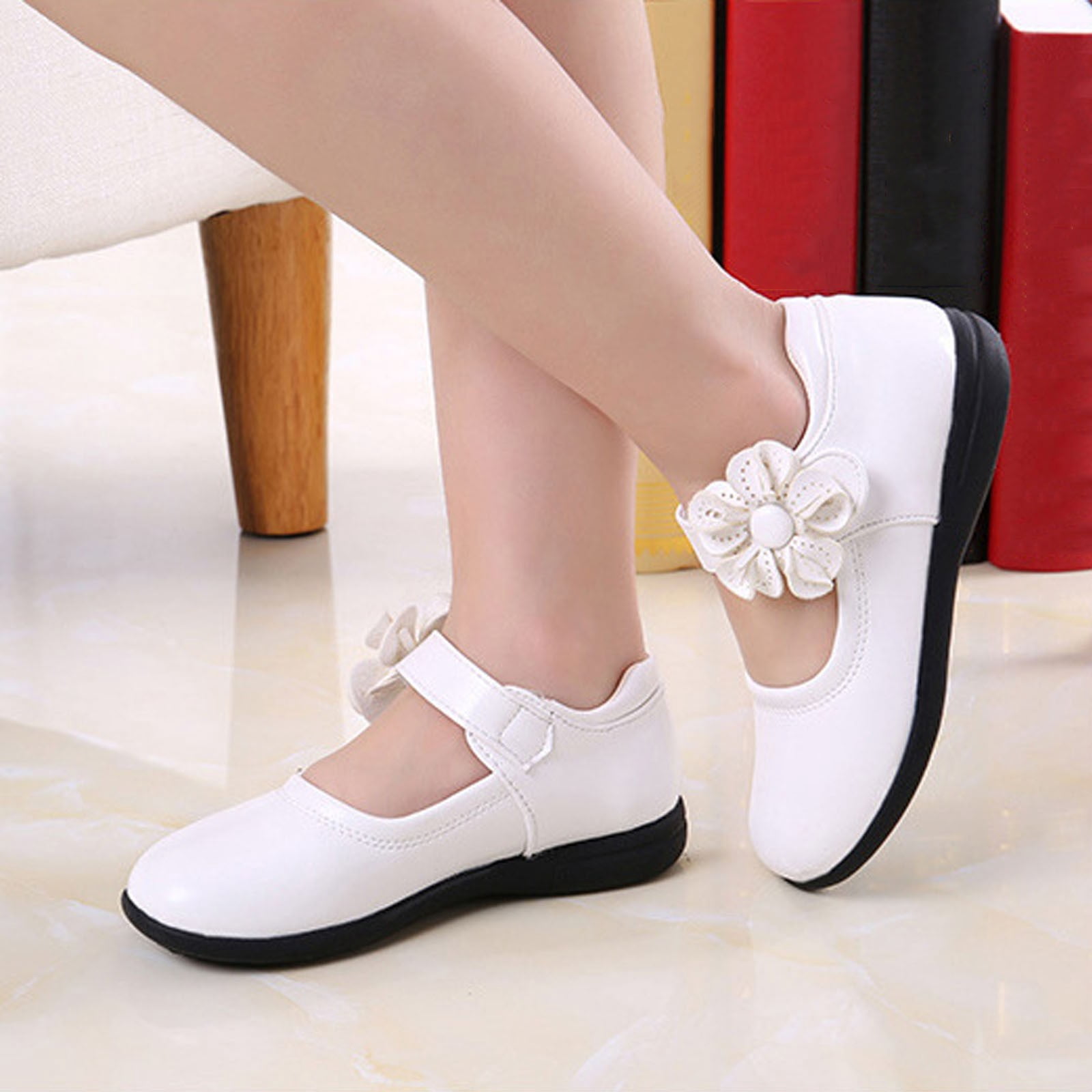 Cowsor Girls School Uniform Shoes Mary Jane School Wedding Party Flat ...