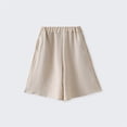 thumbnail image 1 of Cowsor Girls Shorts Elastic Waist Wide Leg Knee Length Shorts for Kids, 1 of 6