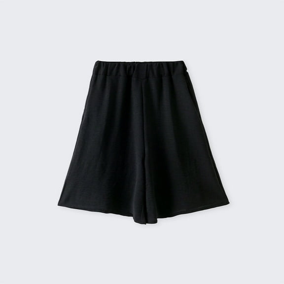 Cowsor Girls Shorts Elastic Waist Wide Leg Knee Length Shorts for Kids