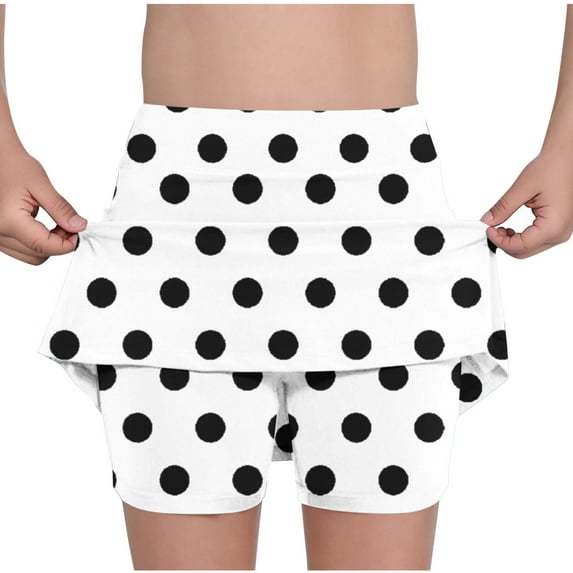 Cowsor Girls Skort Tummy Control Plus Size Skorts for Women High Waist Athletic Sports Pants Skirt Casual Shorts