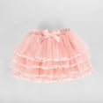 thumbnail image 1 of Cowsor Girls' Solid Color Mesh Bow Cake Skirt - Elastic Waistband, Casual Sports Style, Flowy Fit for Playdates, Dance Class & Weekend Outings, 1 of 5