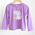 thumbnail image 1 of Cowsor Girls Strawberry Print Shirts Long Sleeve T-Shirts Letter Graphic Tees Fall Cotton Tshirts Tops, 1 of 3