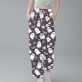 thumbnail image 1 of Cowsor Girls Sweatpants Women Baggy Halloween Spooky Hippie Harem Drawstring Sporty Active Joggers Pant with Pocket, 1 of 5