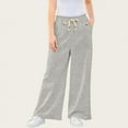thumbnail image 1 of Cowsor Girls Wide Leg Sweatpants Straight Leg Jogger Sweatpants Kids High Waist Baggy Loose Pants with Drawstring, 1 of 6