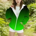 thumbnail image 1 of Cowsor Girls Zip Up Hoodies Oversized Lightweight Hooded Sweatshirt Casual Long Sleeve Jacket Y2K Fall Clothes, 1 of 4