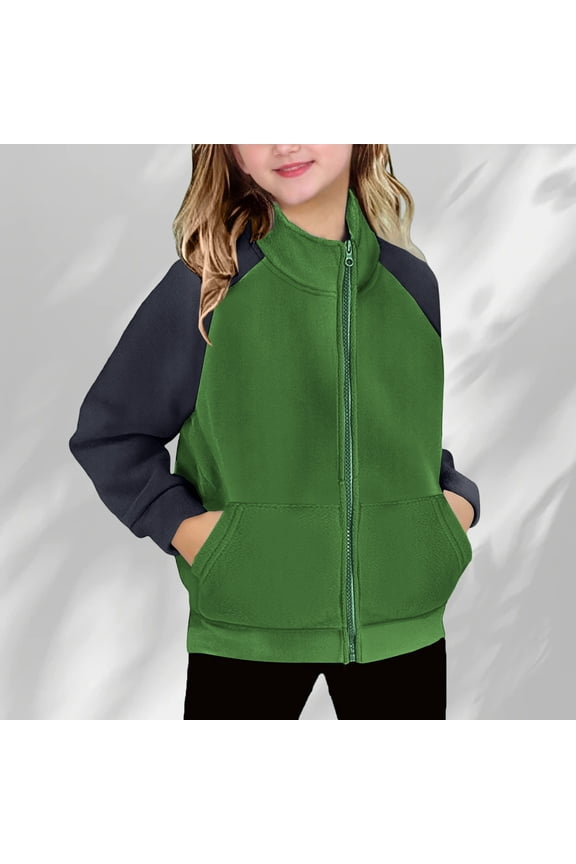 Girls Zip Up Teen Sweatshirts Fleece Jackets Kids Fall Fashion Outfits Winter Clothes