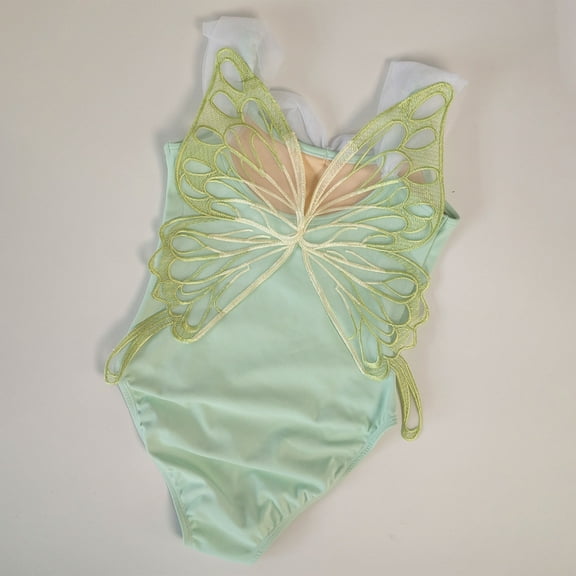 Cowsor Gymnastics Leotards for Girls,Butterfly Embroidered Ballet Dance Leotard One Piece Bodysuit