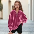 thumbnail image 1 of Cowsor Hoodies for Teen Girls Trendy Youth Long Sleeve Velvet Cute Oversized Sweatshirts Tween Tops Winter Preppy Clothes, 1 of 5