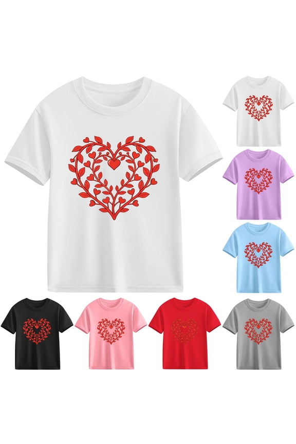 Kids Back to School Graphic Print Casual Short Sleeve Cotton Tee Breathable Summer Top for Boys Girls School Activity