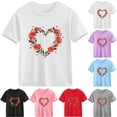 thumbnail image 1 of Cowsor Kids Back to School Graphic Print Casual Short Sleeve Cotton Tee Breathable Summer Top for Boys Girls School Activity, 1 of 6