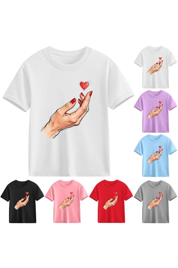 Kids Back to School Graphic Print Casual Short Sleeve Cotton Tee Breathable Summer Top for Boys Girls School Activity