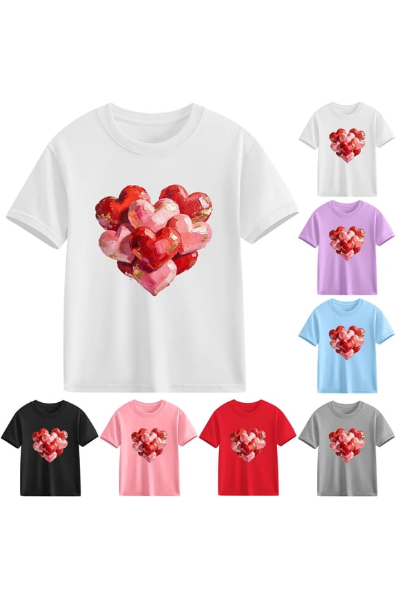 Kids Back to School Graphic Print Casual Short Sleeve Cotton Tee Breathable Summer Top for Boys Girls School Activity