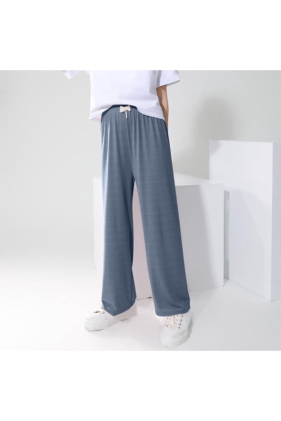 Kids' Breathable Pants, Baby Girls' Loose Joggers Elastic Waist Cuffed Ankles Sweatpants