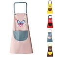 thumbnail image 1 of Cowsor Kids Butterfly Printed Sleeveless Art Smock Waterproof Stain Resistant Apron for 3-11 Years Old Craft Activity, 1 of 4