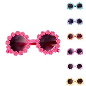Cowsor Kids Daisy Petal Frame Sunglasses UV Protection Cute Trendy Sun Glasses for 2-12 Years Old Boys Girls