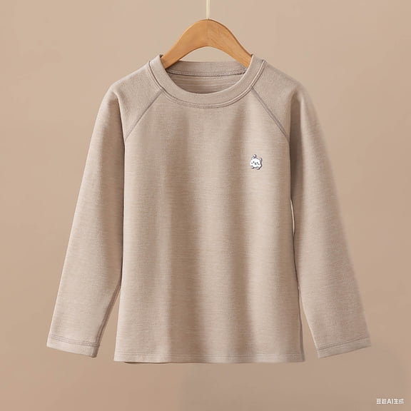 Cowsor Kids Lounge Set Long Sleeve Neck and Long Pants Two Piece Soft Sleepwear Outfits