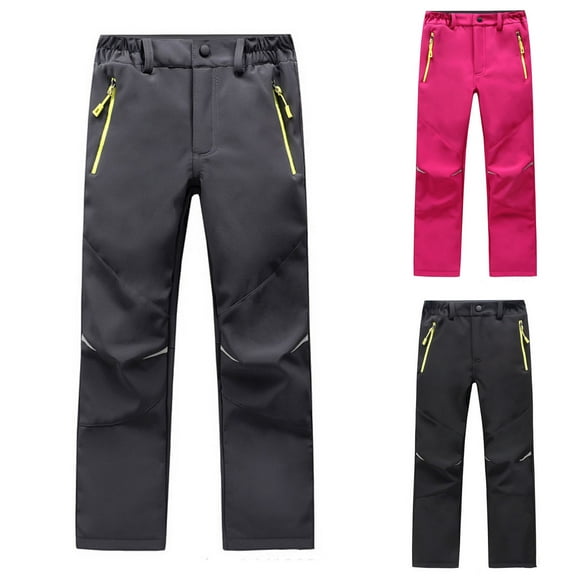 Cowsor Kids Snow Ski Pants Hiking Boys Girls Outdoor Waterproof Windproof Fleece Warm Snowboard Pants