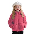 thumbnail image 1 of Cowsor Kids Solid Color Stand Collar Long Sleeve Coat with Pocket Casual Jacket for School Activity, 1 of 5