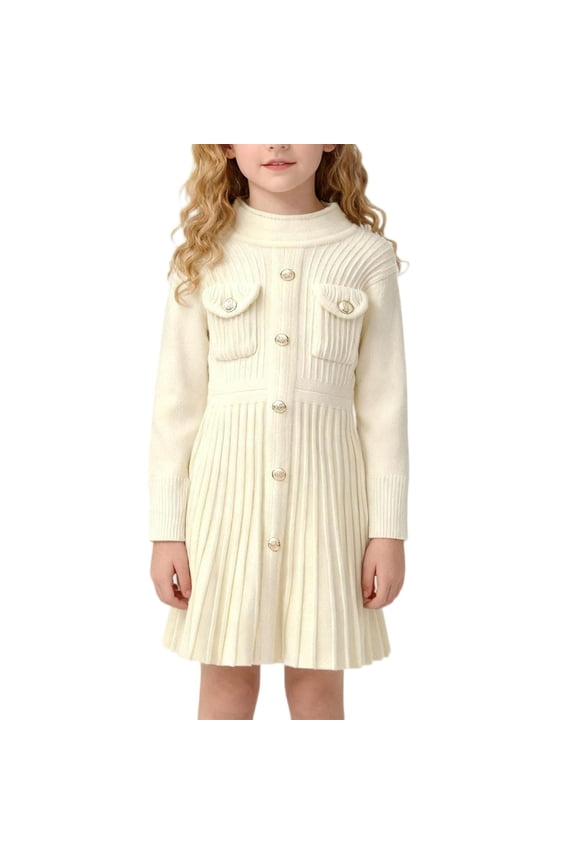 Kids Solid Elastic-Waist Suspender Skirt - Breathable Cotton Fabric, Comfortable Cute Fit, Perfect for School & Weekend Outings (1-8Y Sizes)