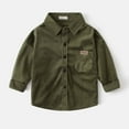 thumbnail image 1 of Cowsor Kids' Solid Long Sleeve Shirt – Button-Up Jacket (3-9Y), 1 of 4