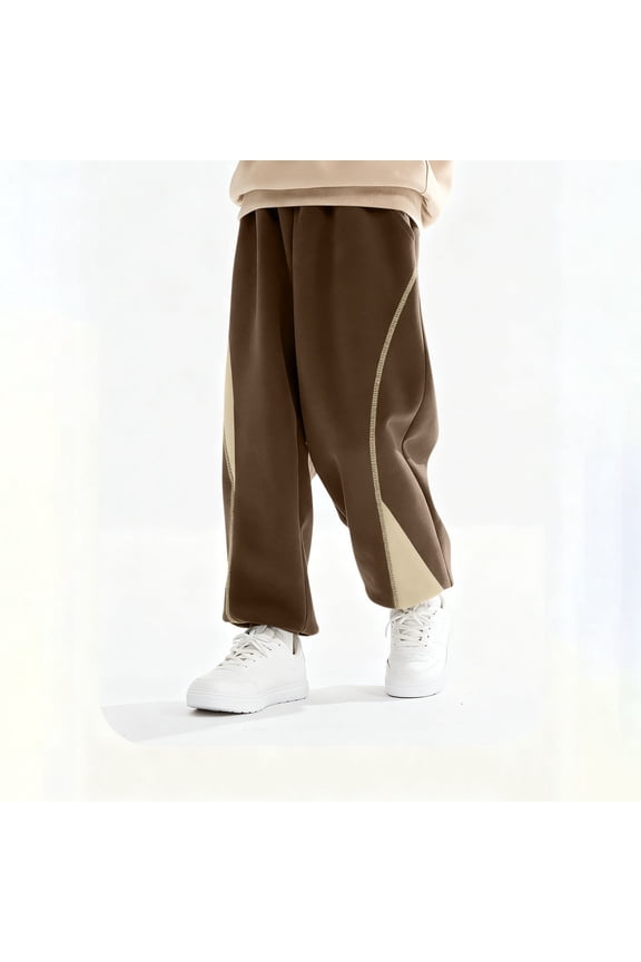 Kids Spring Summer Solid Slim Sports Pants with Pockets - Stretch Breathable Fabric, Casual Active Wear, Ideal for Gym Class & Outdoor Adventures (3-16Y Sizes)