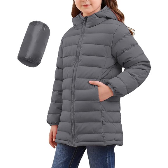 Cowsor Kids Winter Coats with Hooded Light Puffer Coat Warm Padded Jacket for Boys Girls Toddler