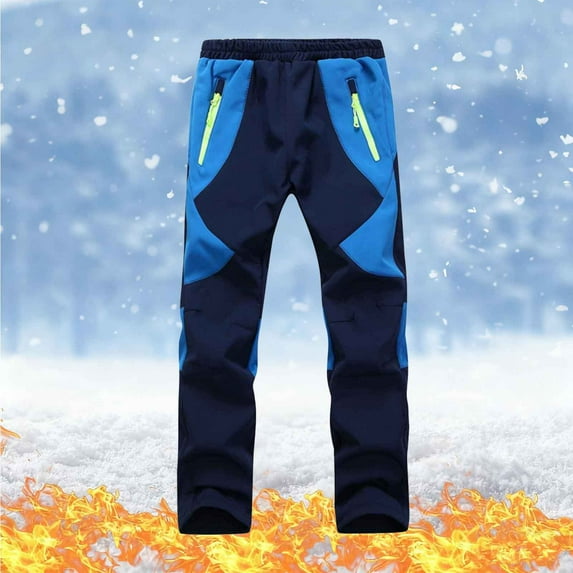 Cowsor Kids' Winter Ski Pants - Warm Waterproof Windproof Outdoor Pants, Wear-Resistant Knees for Skiing/Camping, 3-16 Years